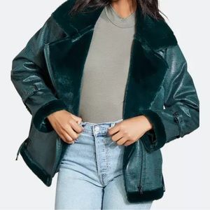 Hutch Rhys Sherpa Moro Jacket Green